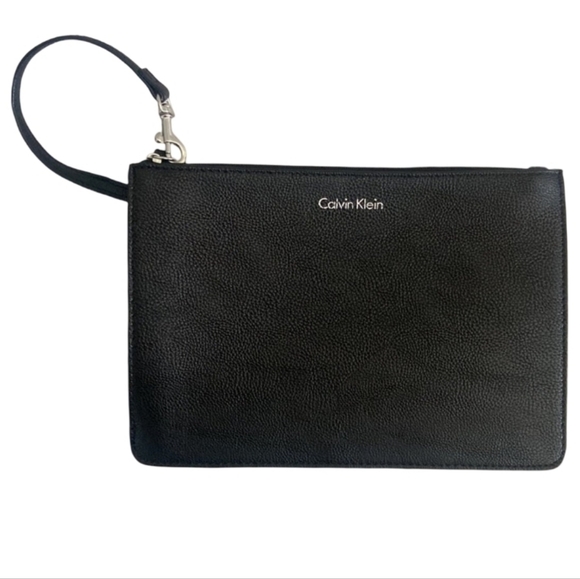 Calvin Klein Black Wristlet - 9.5" L, 6.5" H, 1" D - Picture 3 of 9